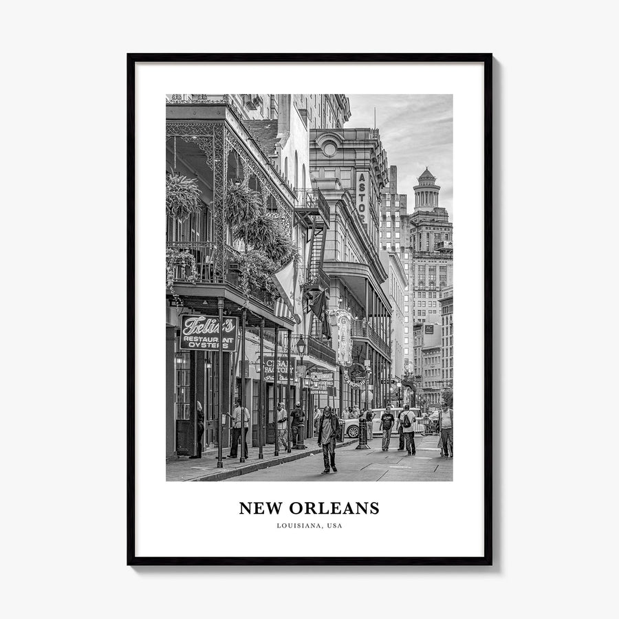 New Orleans Classic No 1 Poster, framed poster mockup