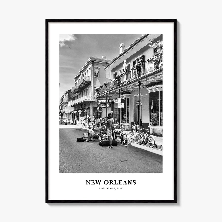 New Orleans Classic No 4 Poster, framed poster mockup