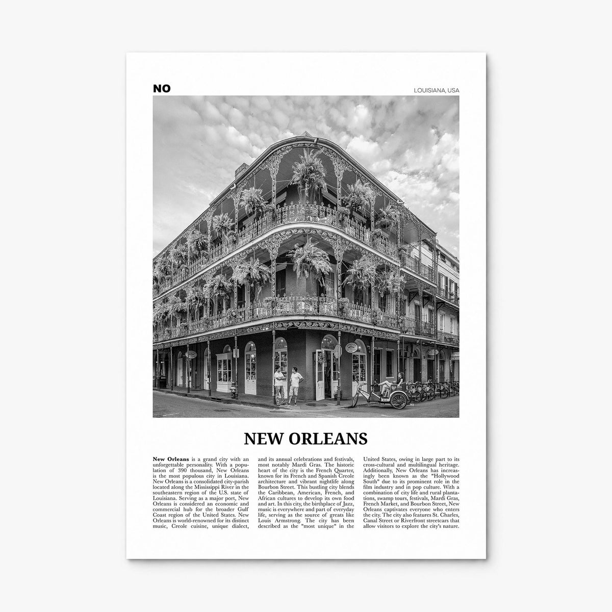 New Orleans Newspaper No 1 Poster, print only (unframed)