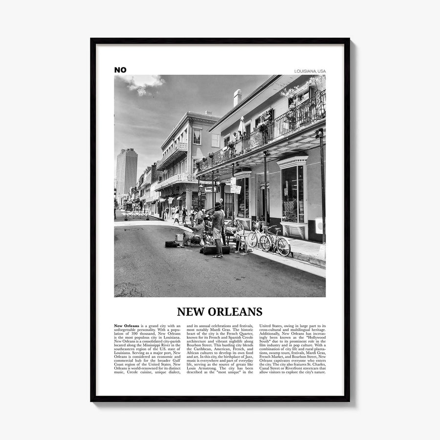 New Orleans Newspaper No 3 Poster, framed poster mockup