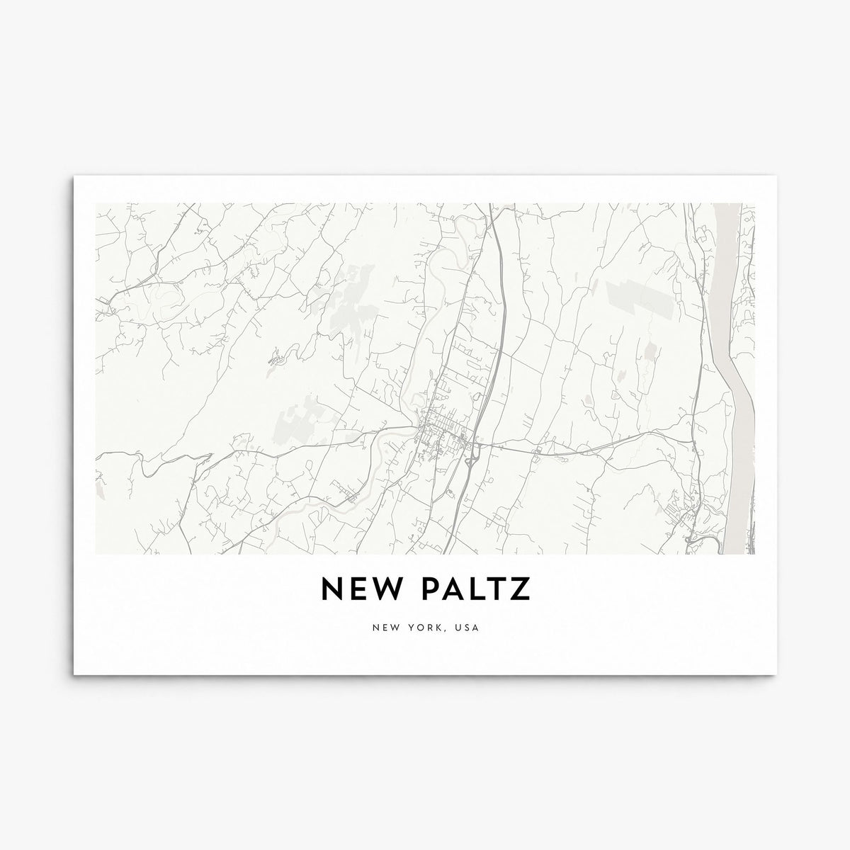 New Paltz Map Poster, print only (unframed)