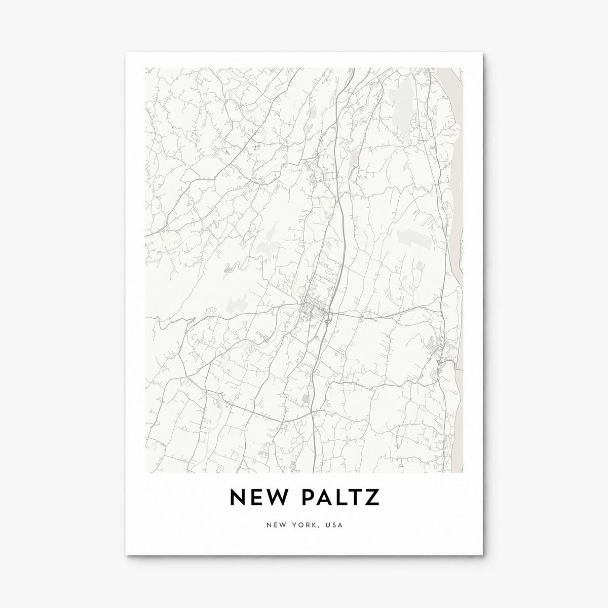 New Paltz Map Poster, print only (unframed)