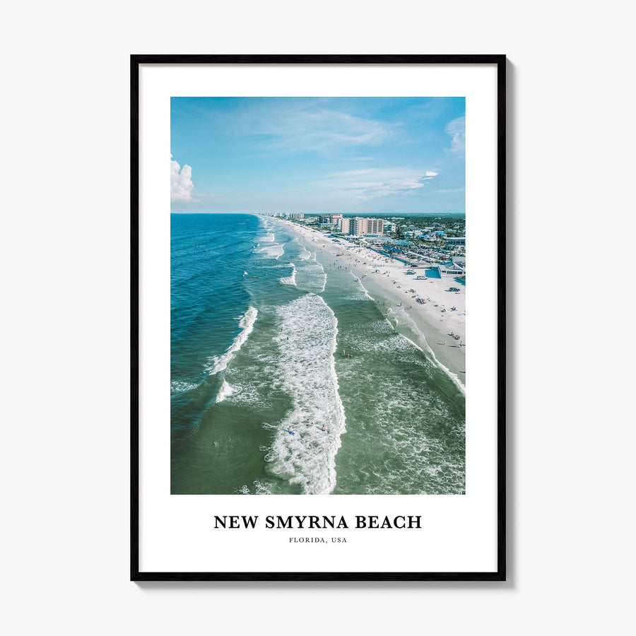 New Smyrna Beach Classic Poster, framed poster mockup