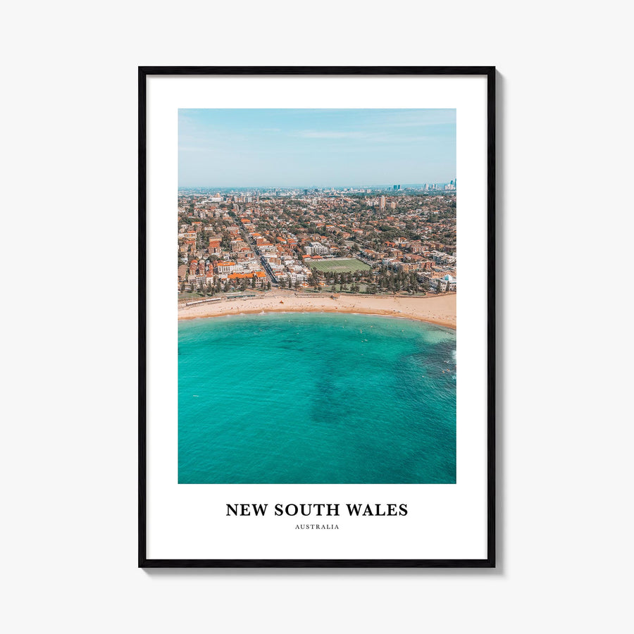 New South Wales no. 1 colorful classic poster of Australia – vertical wall art, unframed print shown in interior mockup