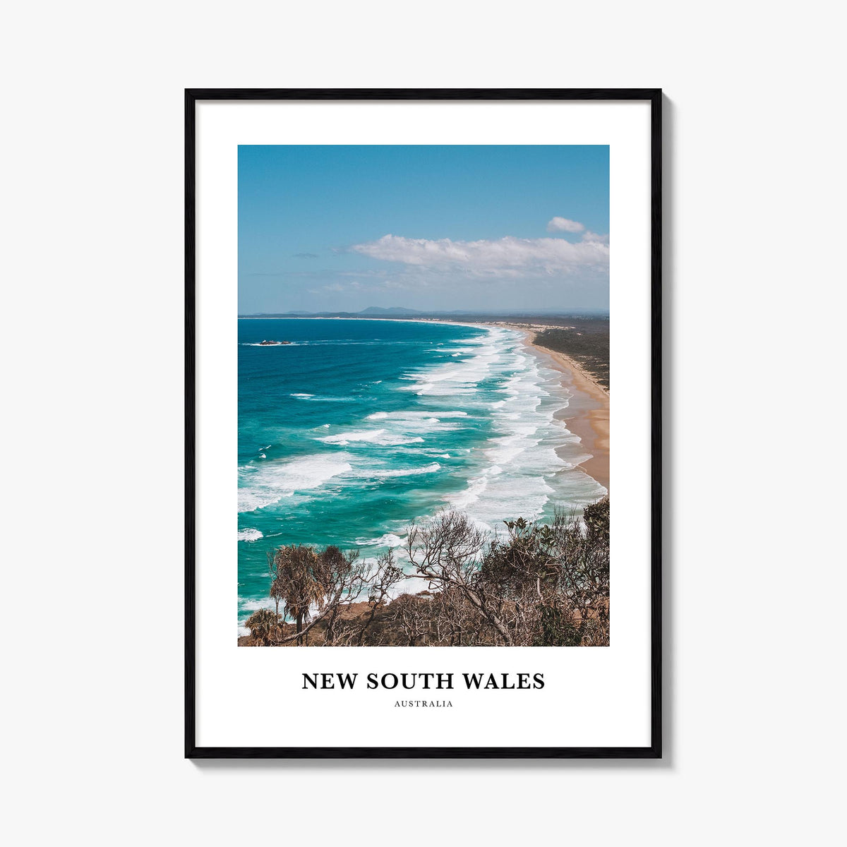 New South Wales no. 2 colorful classic poster of Australia – vertical wall art, unframed print shown in interior mockup