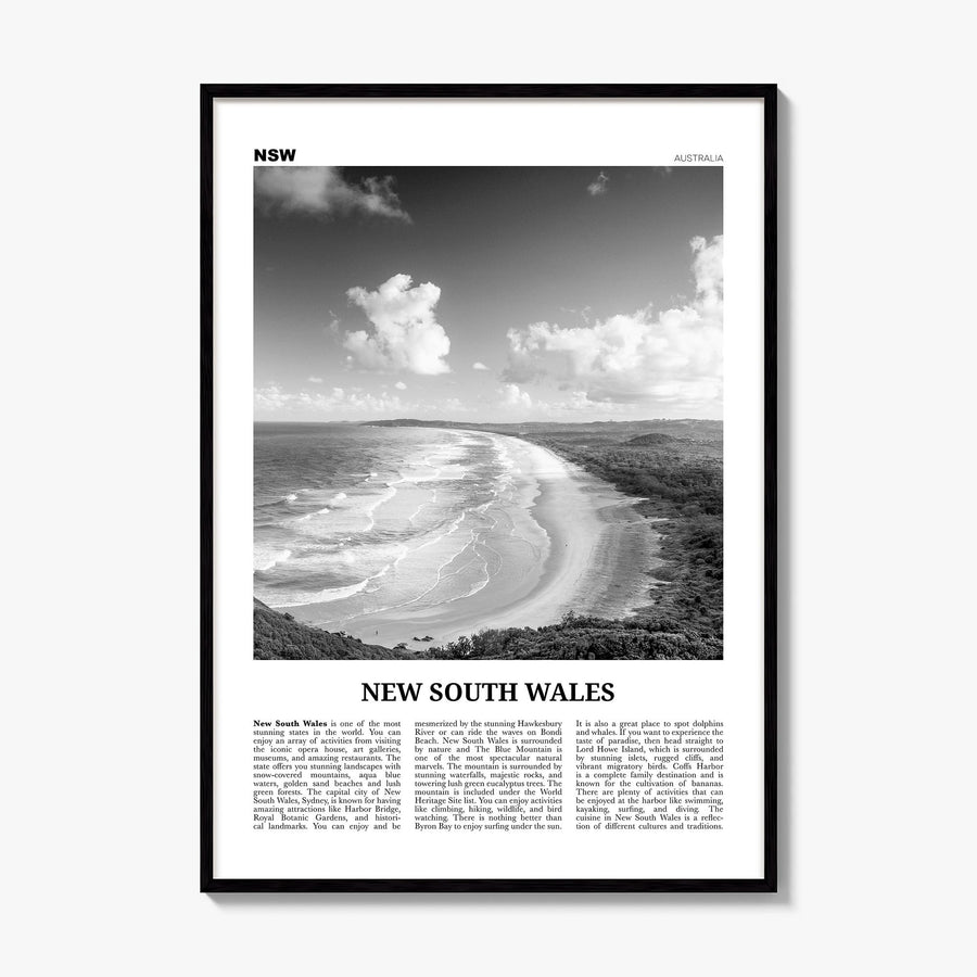 New South Wales Newspaper Poster, framed poster mockup