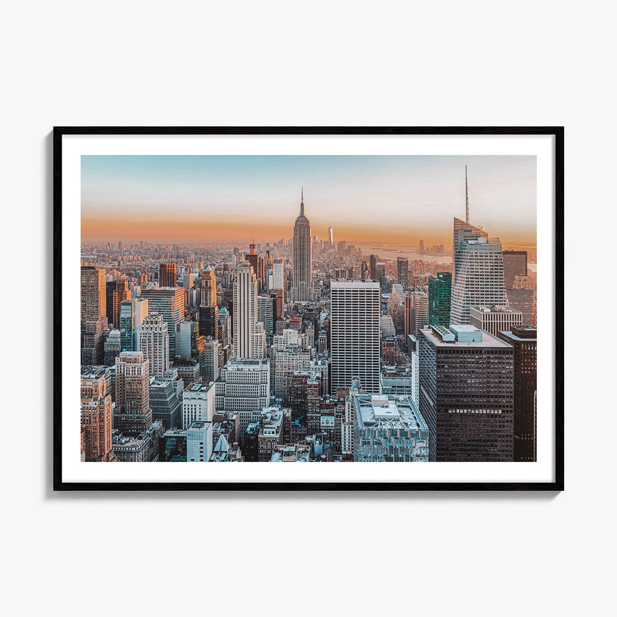 New York City Photo Poster, framed poster mockup, white border