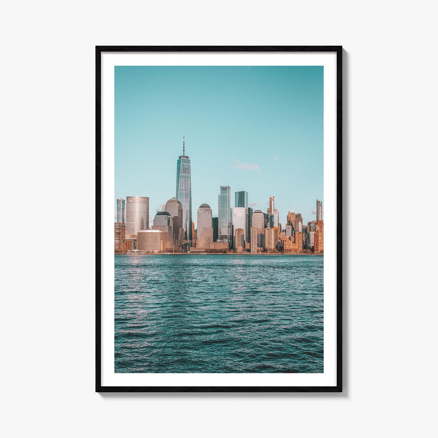 New York City no. 2 colorful photo poster of New York, USA – vertical wall art, unframed print shown in interior mockup