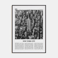 New York City No 2 Poster None / 8x12 in Nbourhood Travel B&W Poster