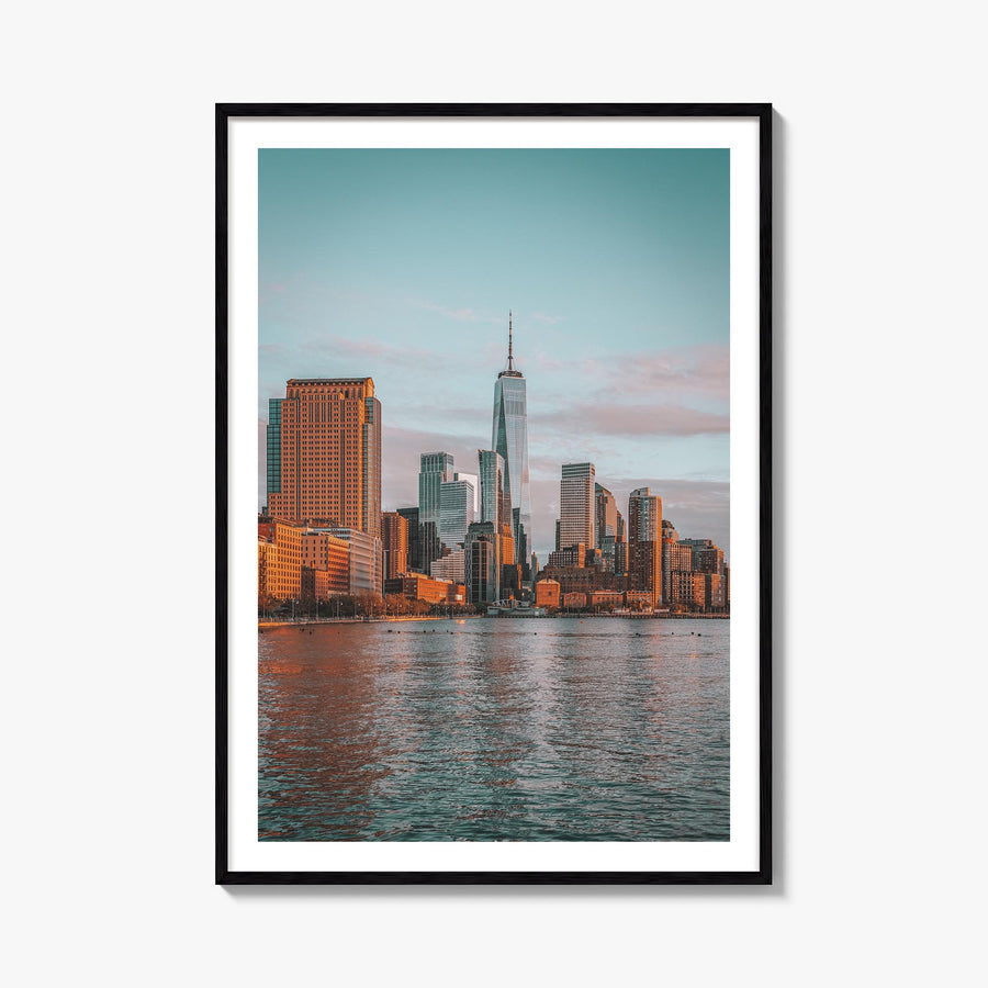 New York City no. 3 colorful photo poster of New York, USA – vertical wall art, unframed print shown in interior mockup