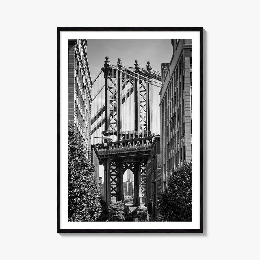 New York City no. 4 black & white photo poster of New York, USA – vertical wall art, unframed print shown in interior mockup