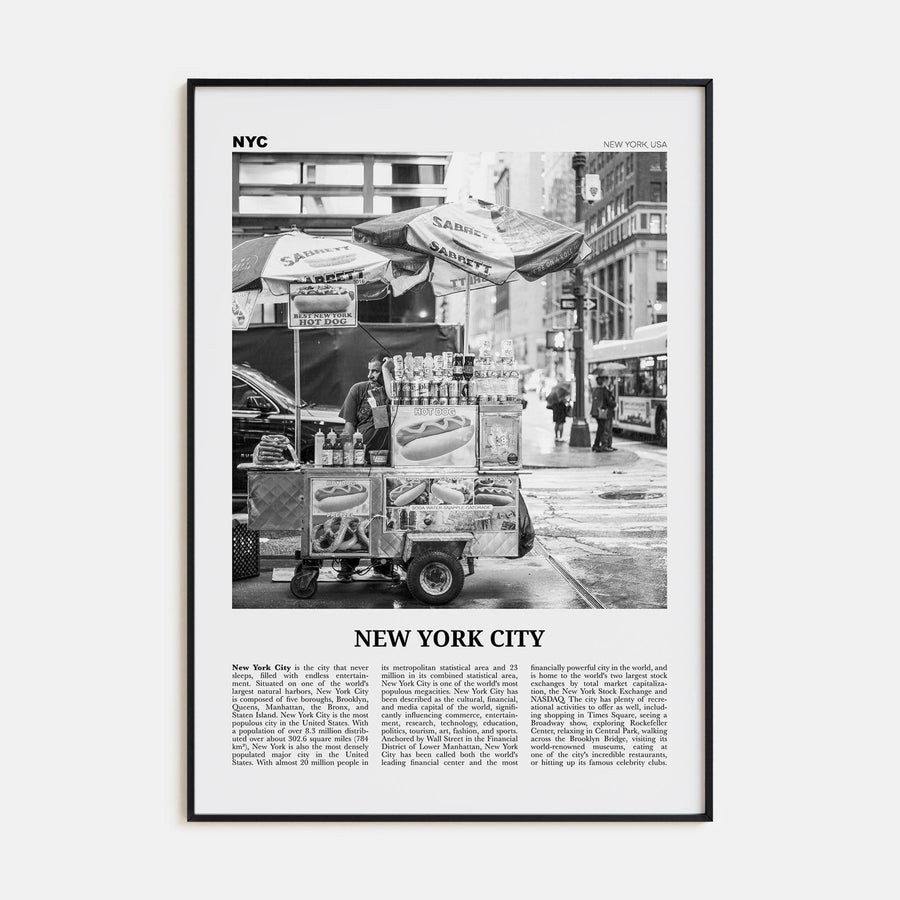 New York City No 5 Poster None / 8x12 in Nbourhood Travel B&W Poster