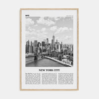 New York City No 7 Poster Natural Wood / 8x12 in Nbourhood Travel B&W Poster