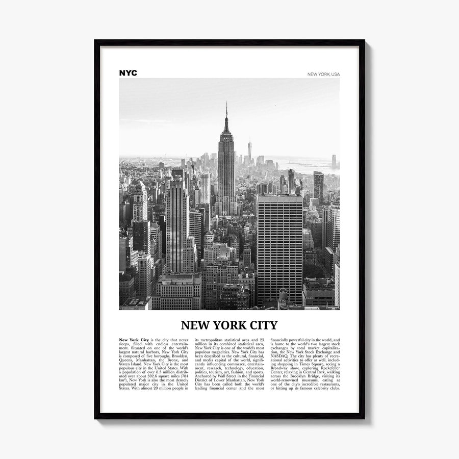 New York City Newspaper No 1 Poster, framed poster mockup