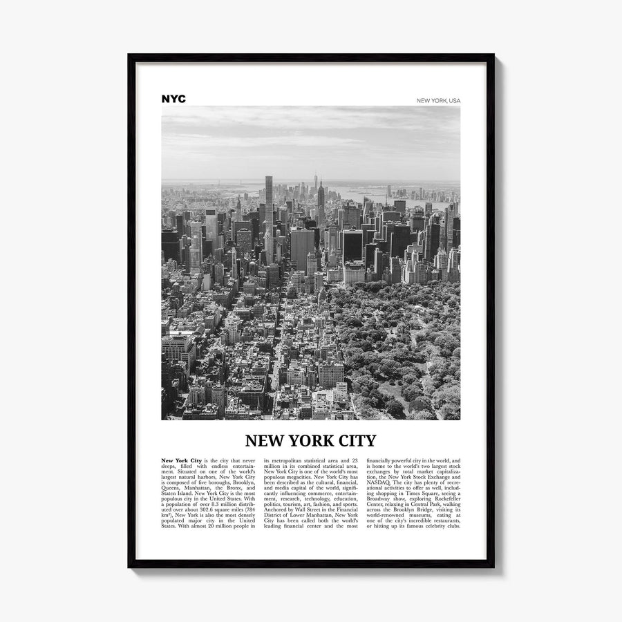 New York City Newspaper No 3 Poster, framed poster mockup