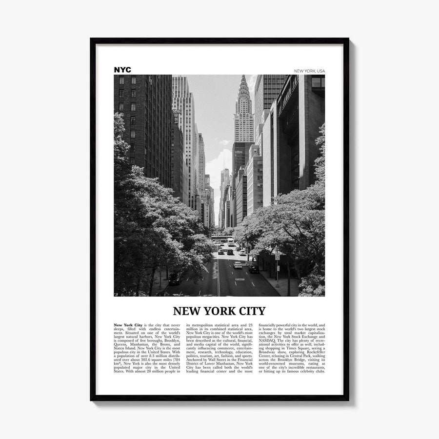 New York City Newspaper No 4 Poster, framed poster mockup