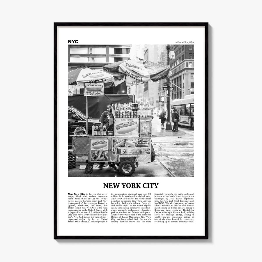 New York City Newspaper No 5 Poster, framed poster mockup