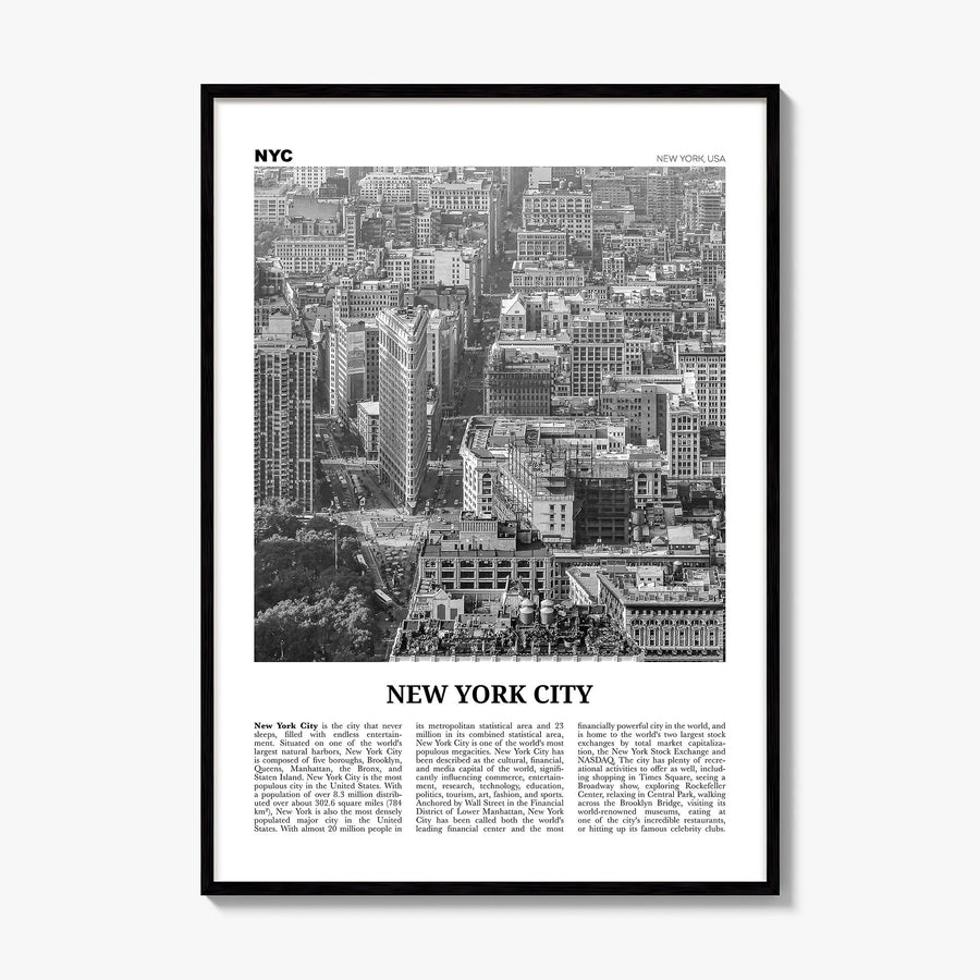 New York City Newspaper No 6 Poster, framed poster mockup
