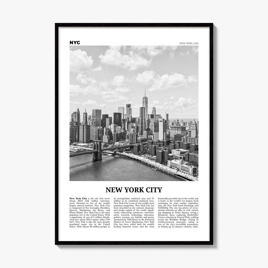 New York City Newspaper No 7 Poster, framed poster mockup