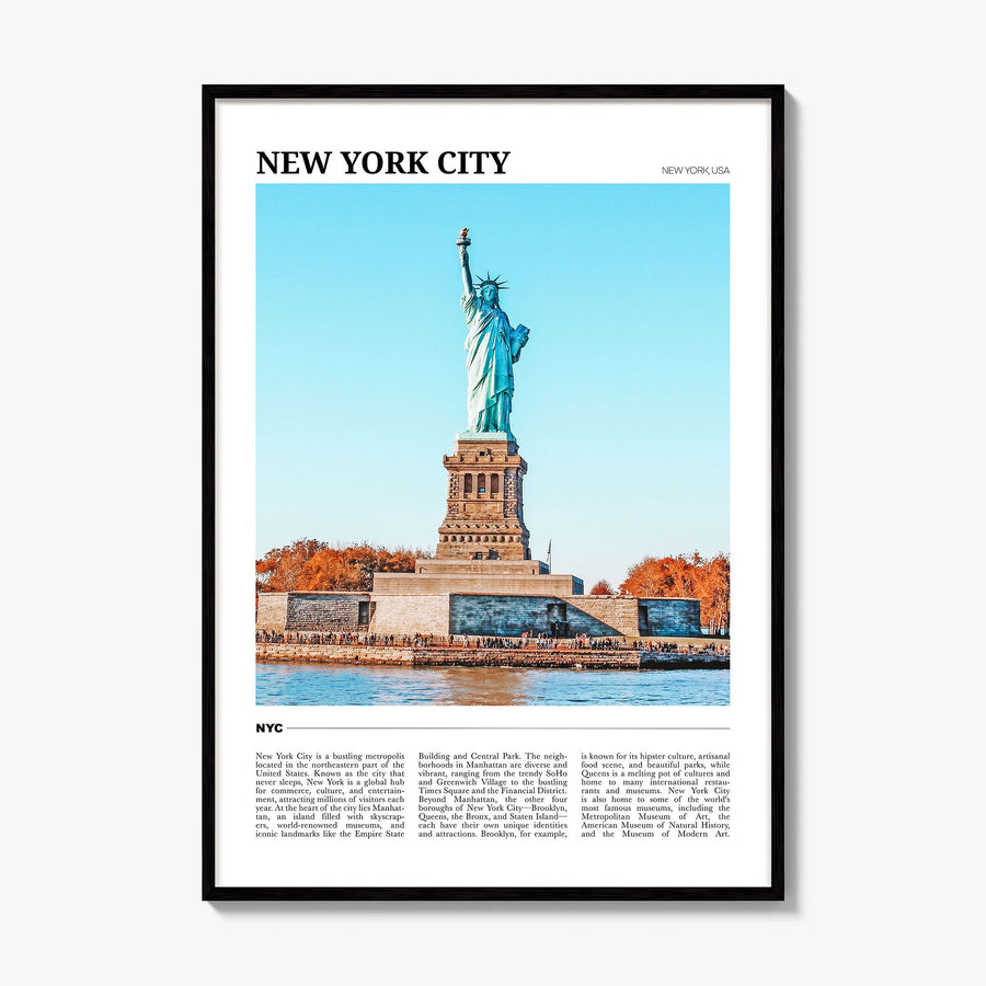 New York City Travel No 2 Poster, framed poster mockup