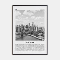 New York (State) No 1 Poster None / 8x12 in Nbourhood Travel B&W Poster