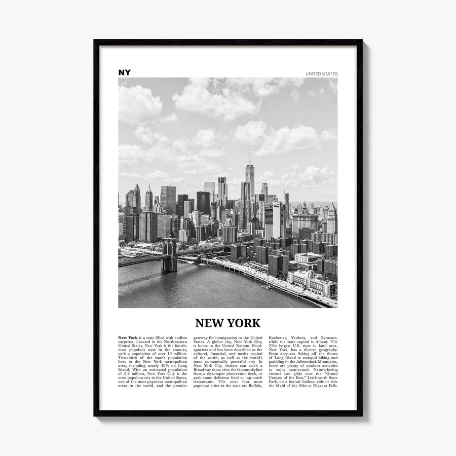 New York (State) Newspaper No 1 Poster, framed poster mockup