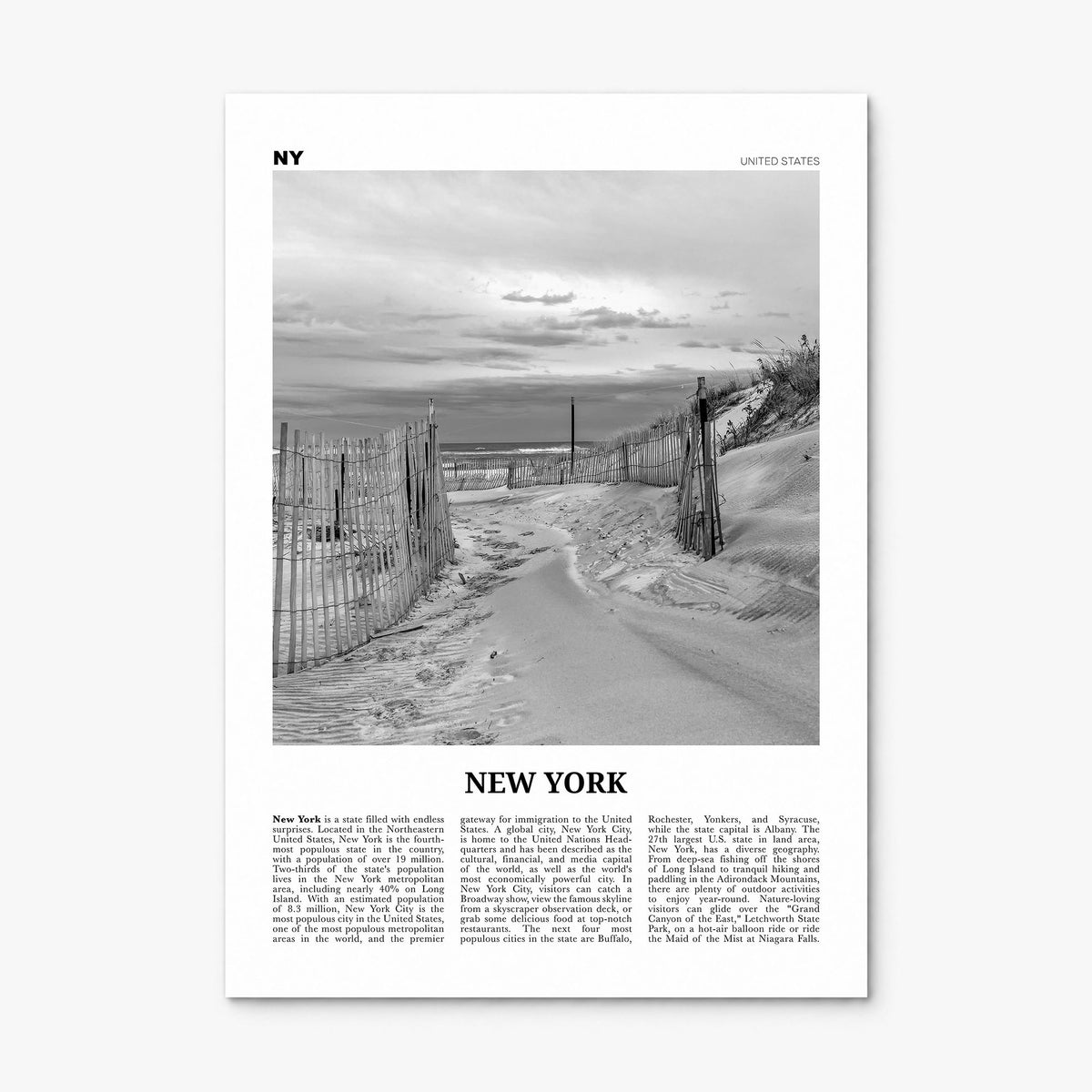 New York (State) Newspaper No 3 Poster, print only (unframed)