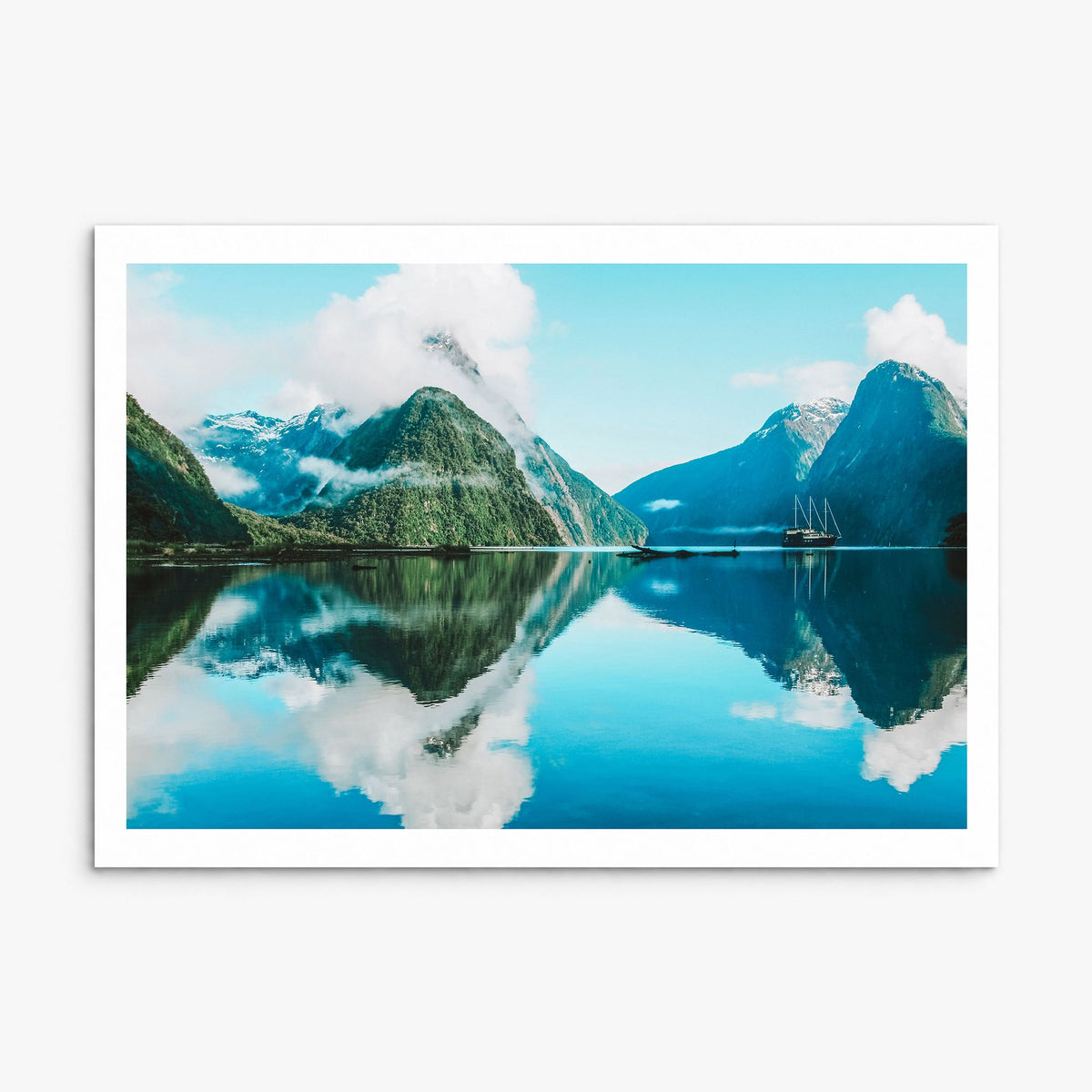 New Zealand Photo Poster, print only (unframed), white border