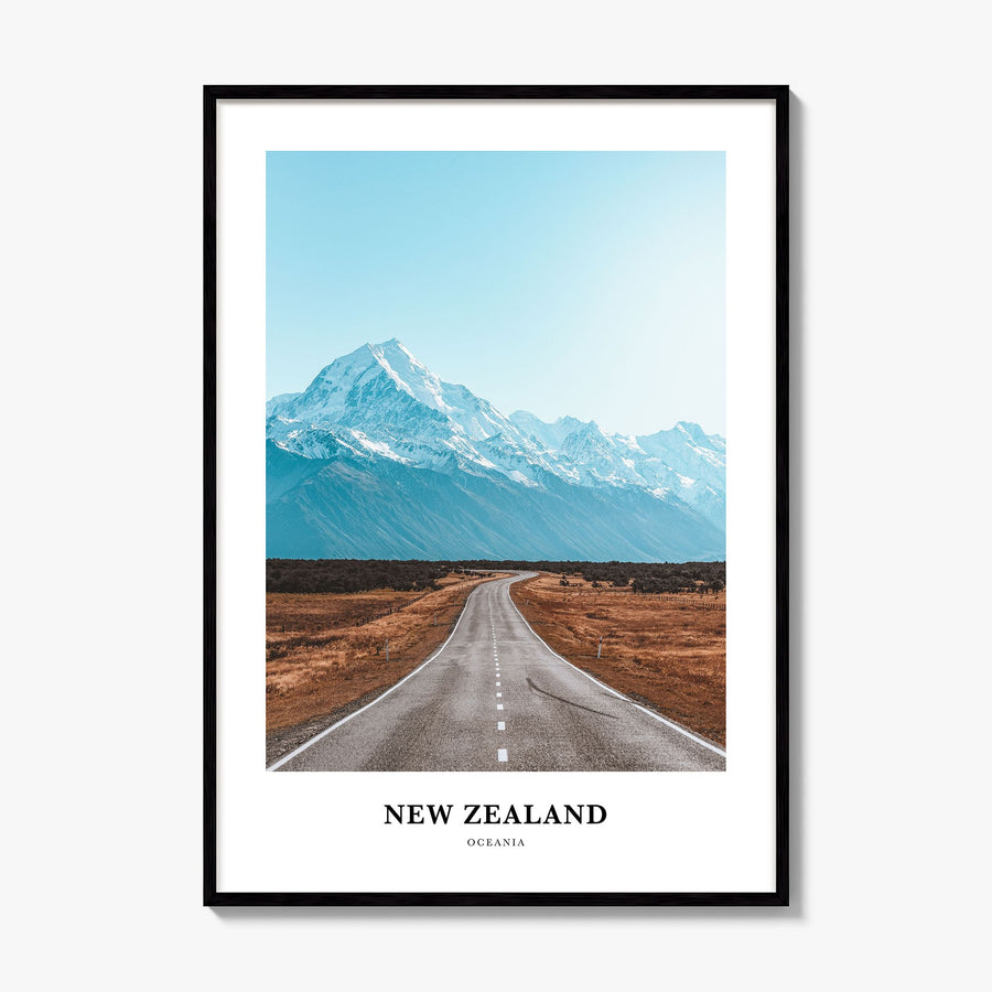 New Zealand Classic Poster, framed poster mockup