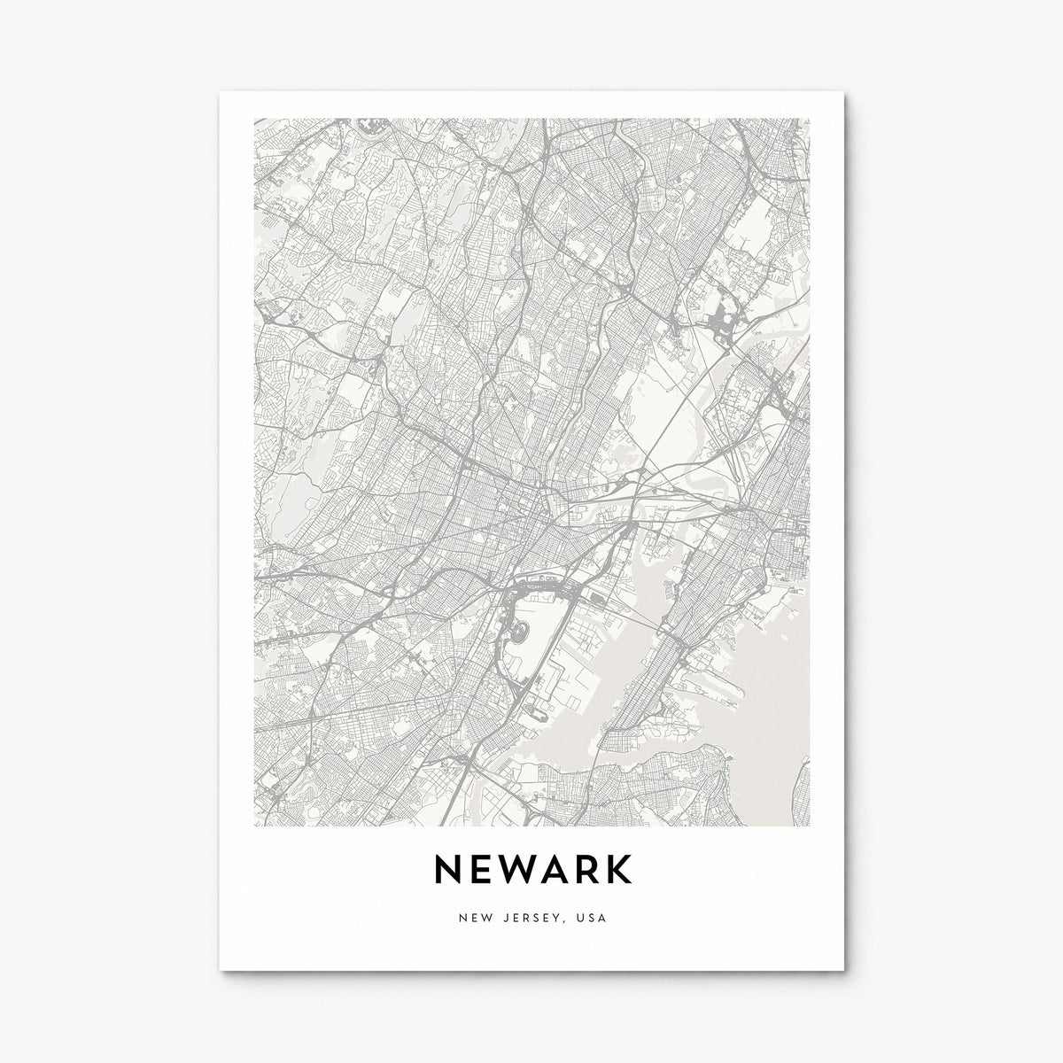 Newark Map Poster, print only (unframed)