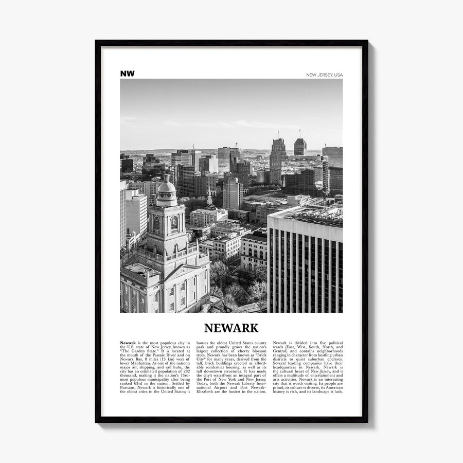 Newark Newspaper Poster, framed poster mockup