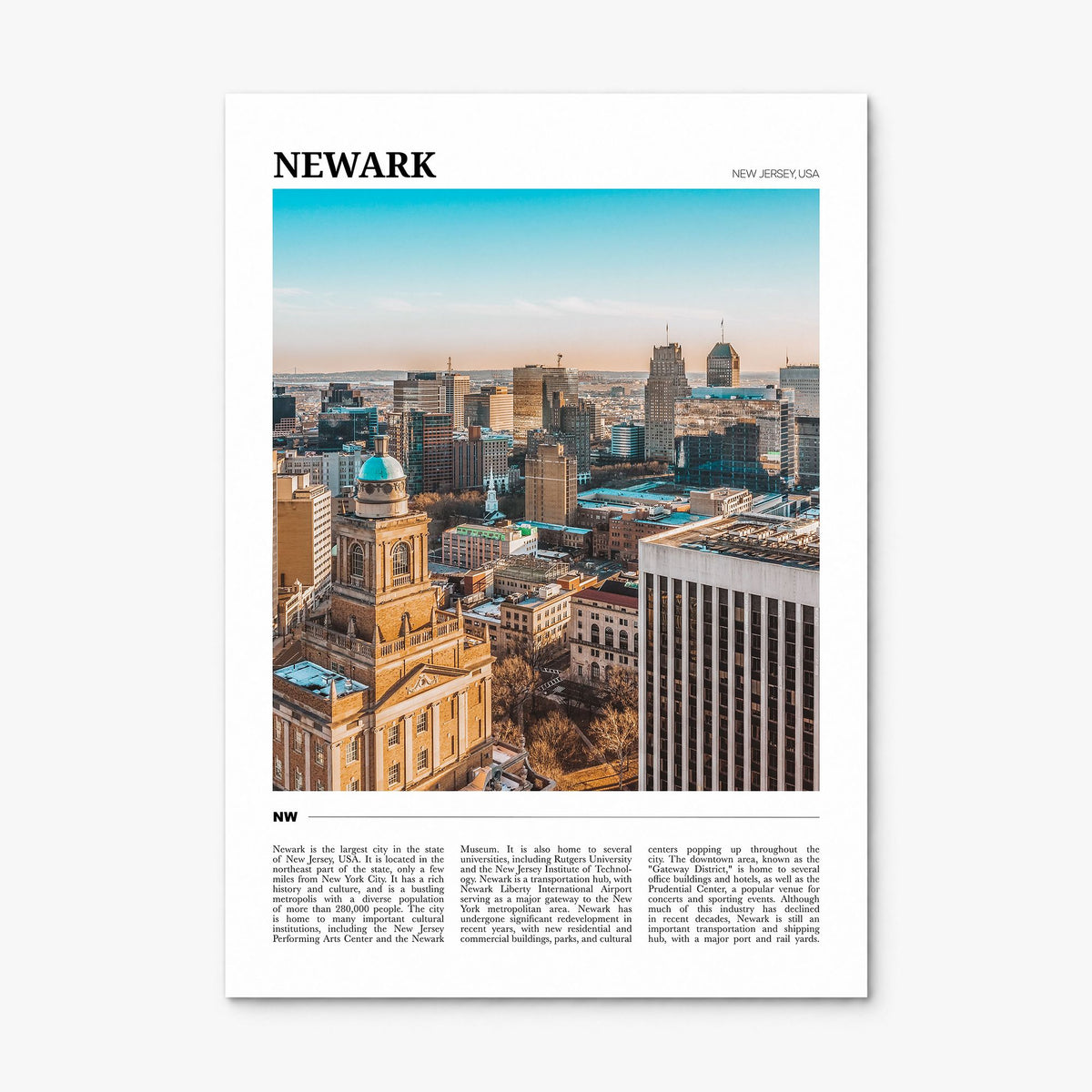 Newark Travel Poster, print only (unframed)
