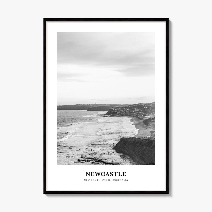 Newcastle, Australia Classic Poster, framed poster mockup