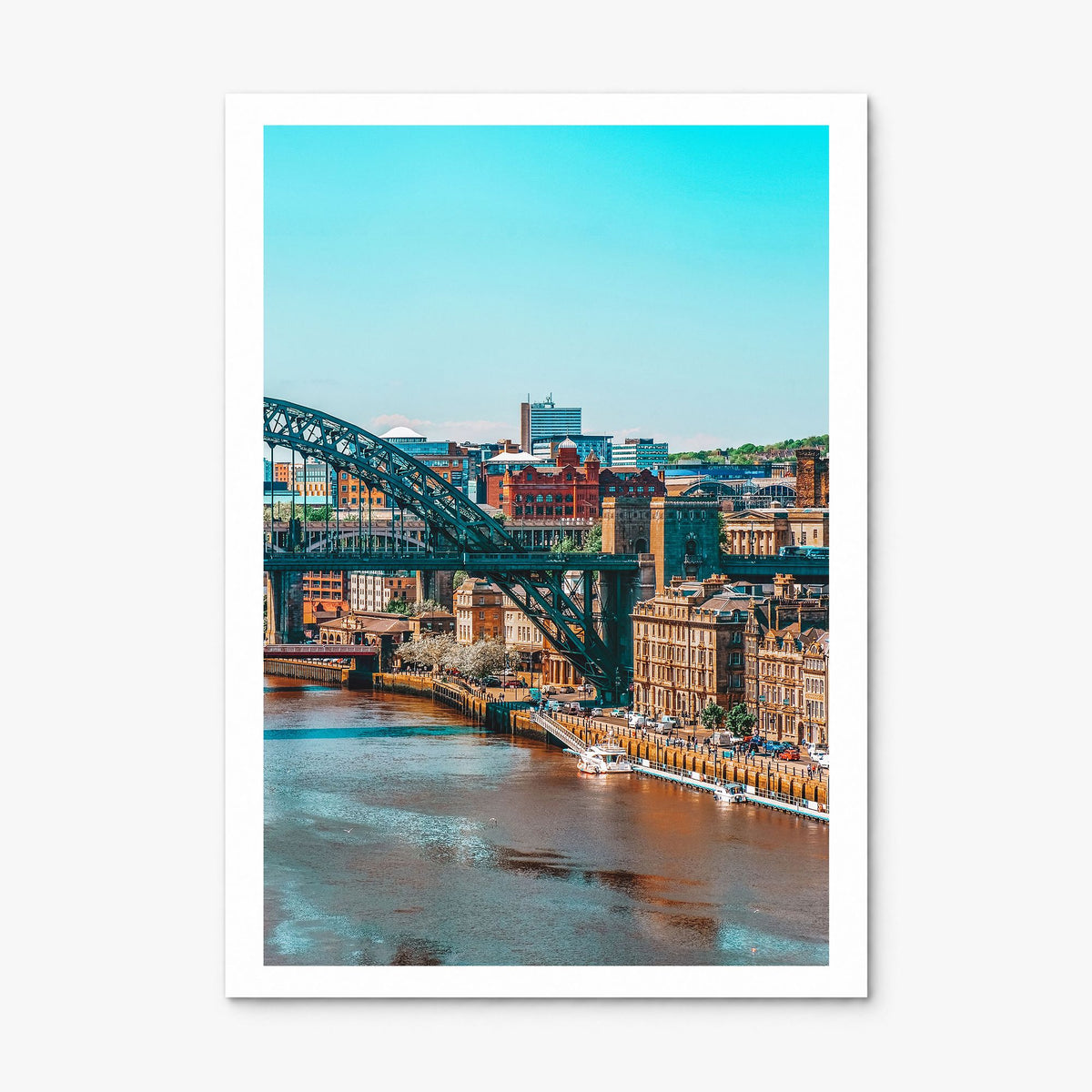 Newcastle upon Tyne Photo Poster, print only (unframed), white border