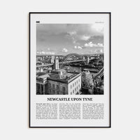 Newcastle upon Tyne Poster None / 8x12 in Nbourhood Travel B&W Poster