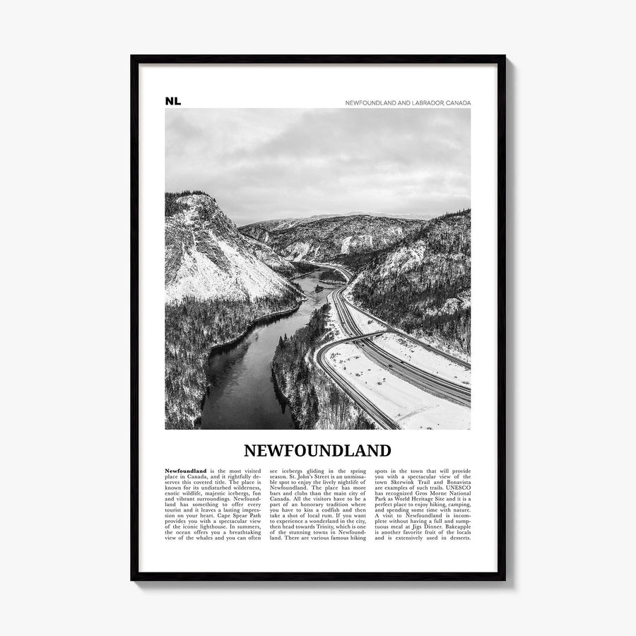 Newfoundland Newspaper Poster, framed poster mockup