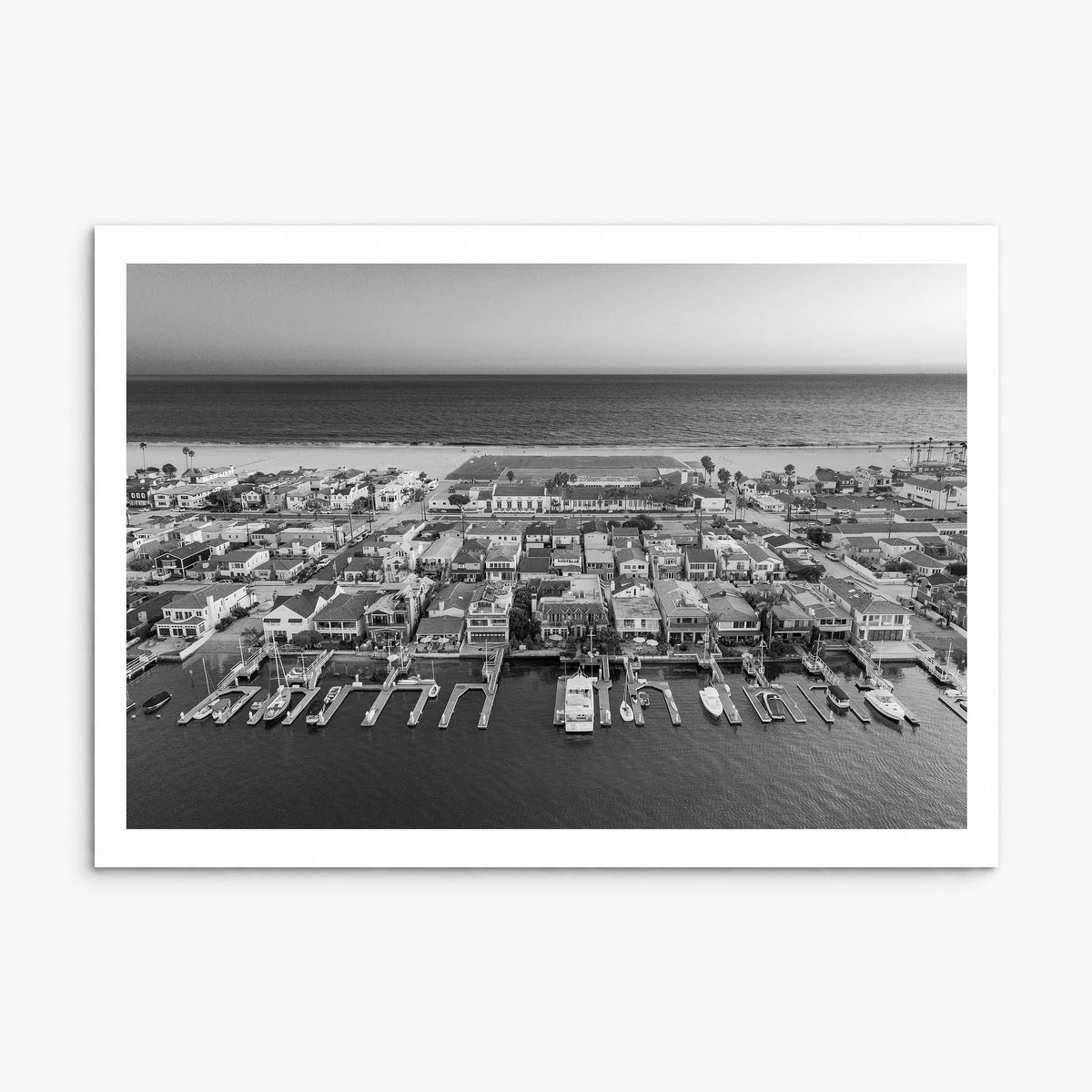 Newport Beach Photo Poster, print only (unframed), white border