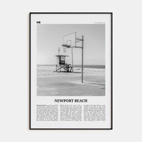 Newport Beach No 2 Poster None / 8x12 in Nbourhood Travel B&W Poster