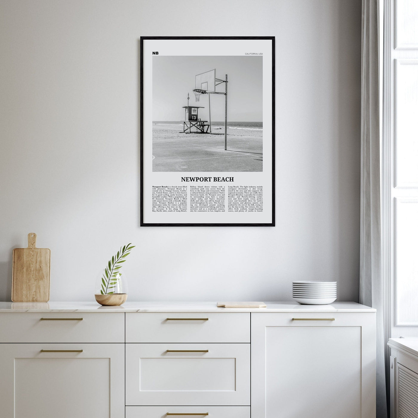 Newport Beach No 2 Poster Nbourhood Travel B&W Poster