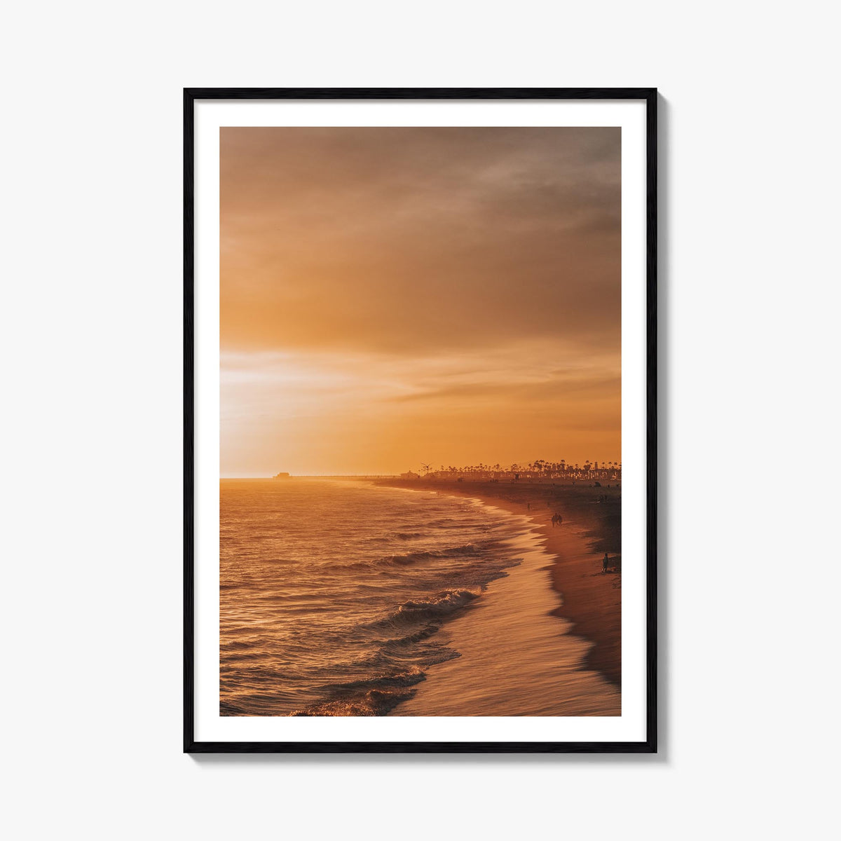 Newport Beach no. 5 colorful photo poster of California, USA – vertical wall art, unframed print shown in interior mockup