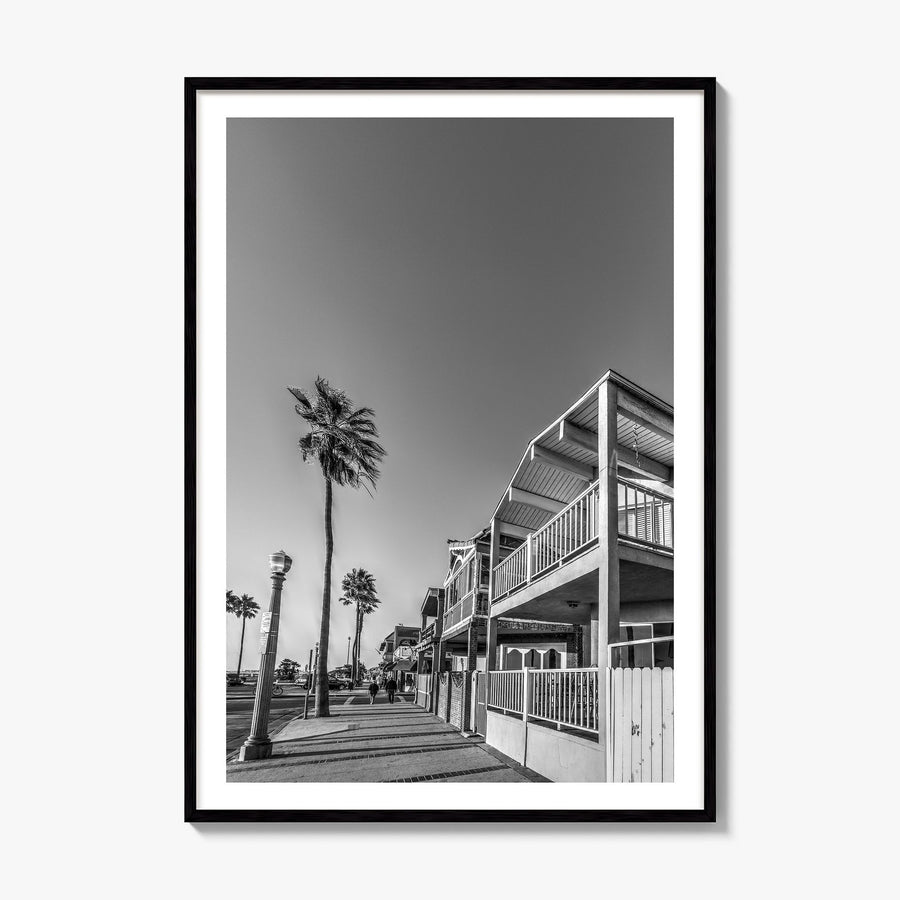 Newport Beach Photo No 2 Poster, framed poster mockup, white border