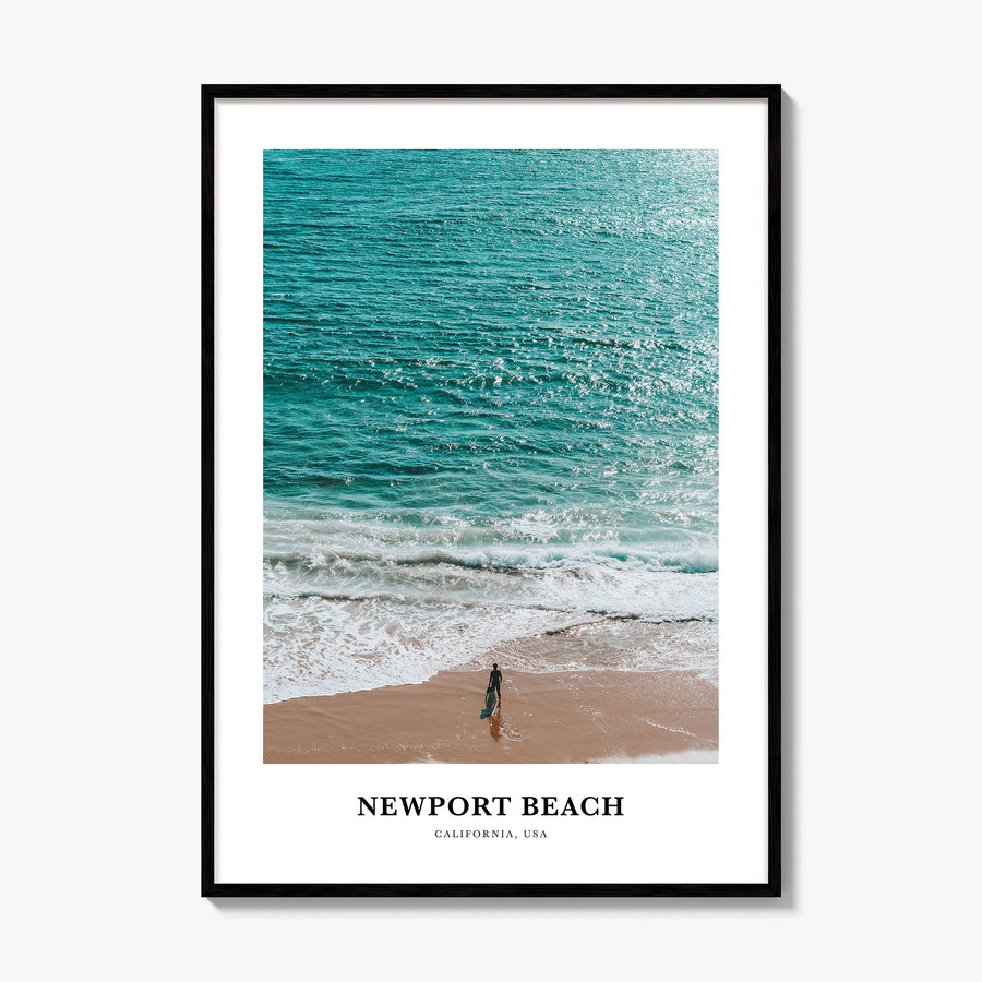 Newport Beach Classic Poster, framed poster mockup