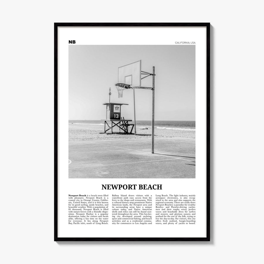 Newport Beach Newspaper No 2 Poster, framed poster mockup