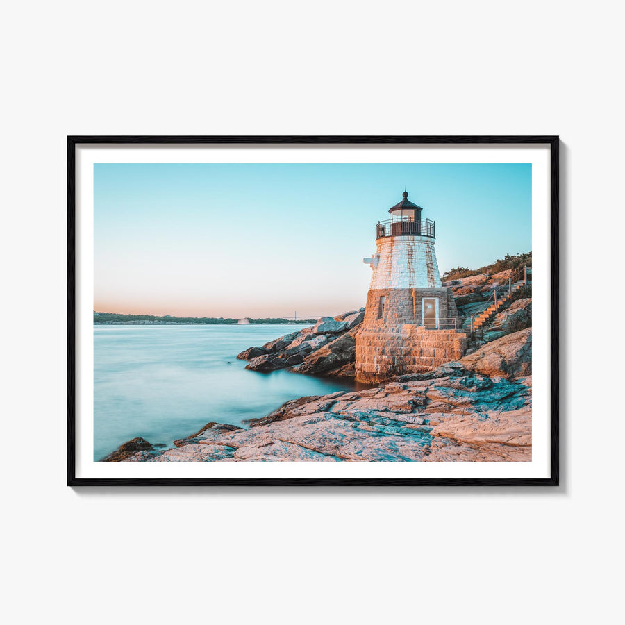 Newport colorful photo poster of Rhode Island, USA – horizontal wall art, unframed print shown in interior mockup