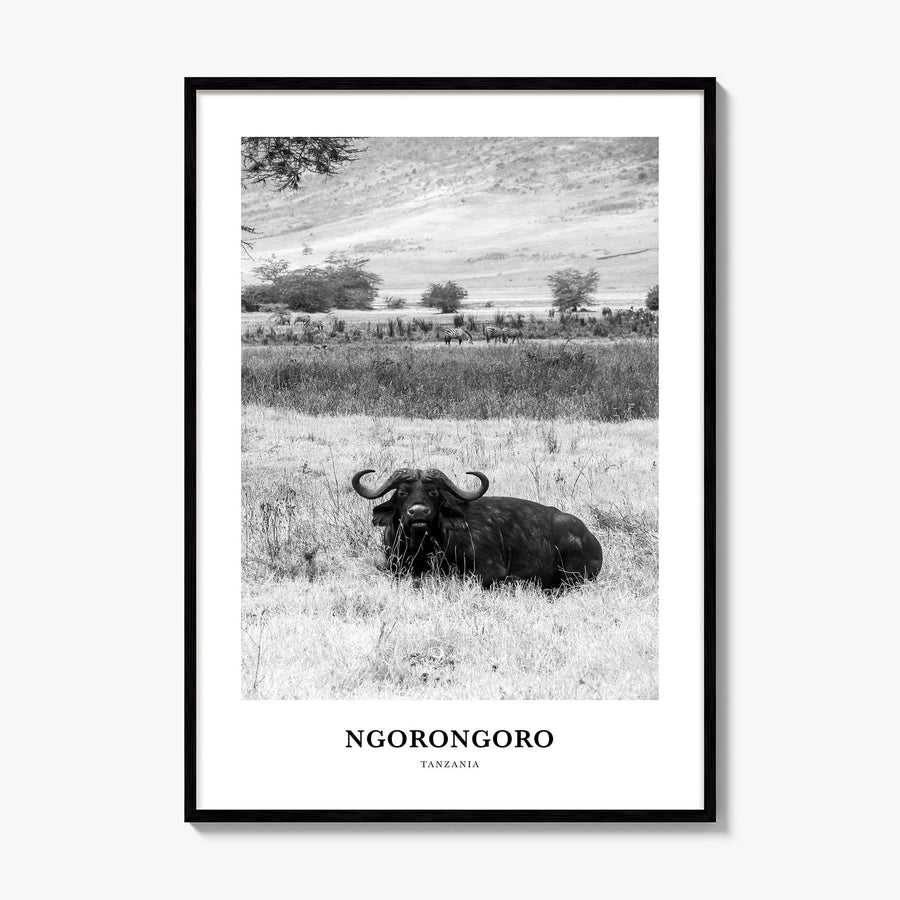 Ngorongoro Classic Poster, framed poster mockup