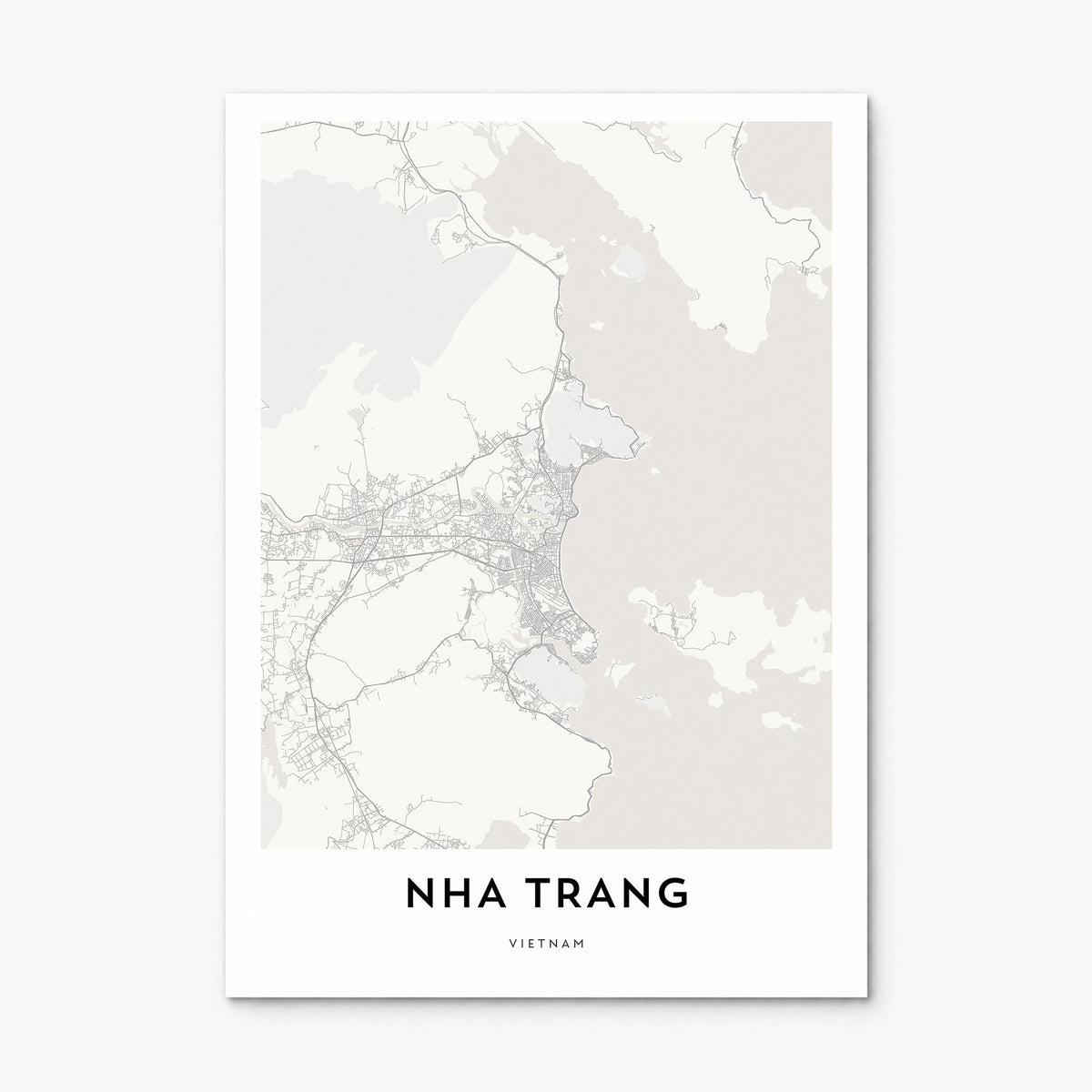 Nha Trang Map Poster, print only (unframed)