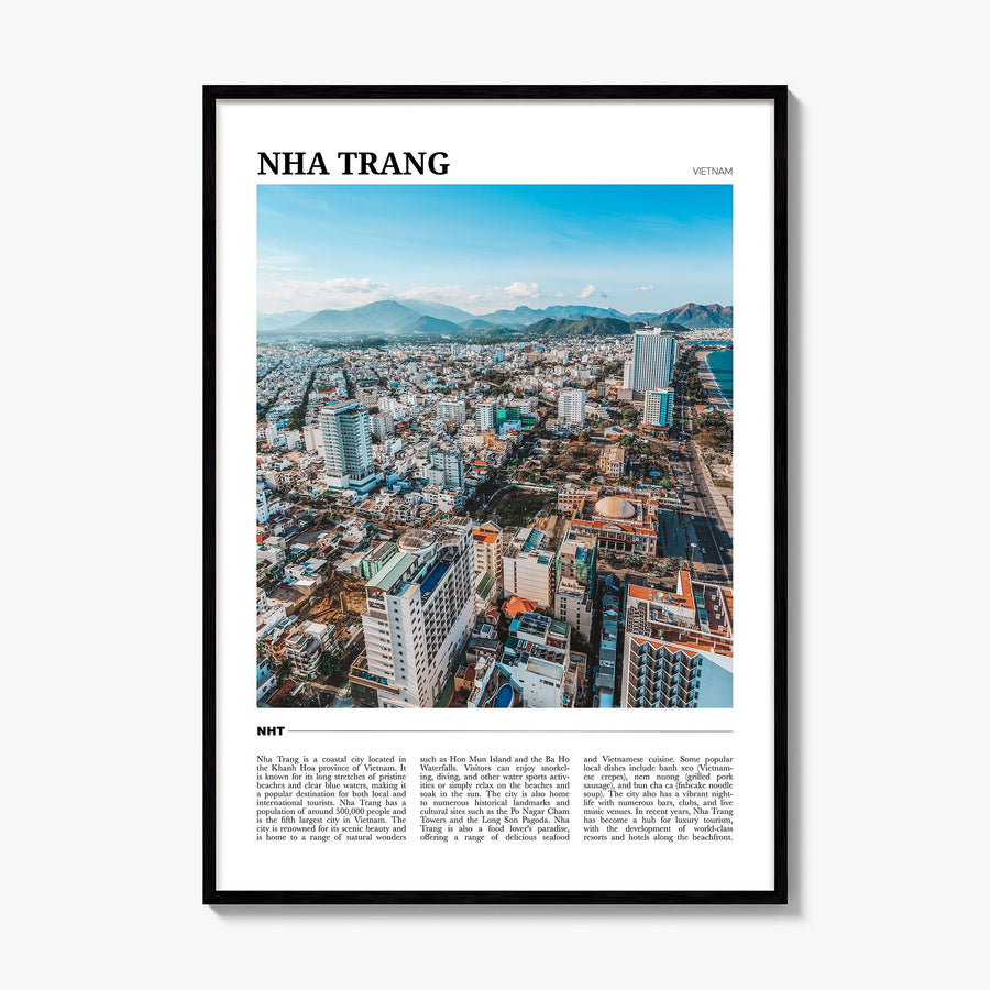 Nha Trang Travel Poster, framed poster mockup