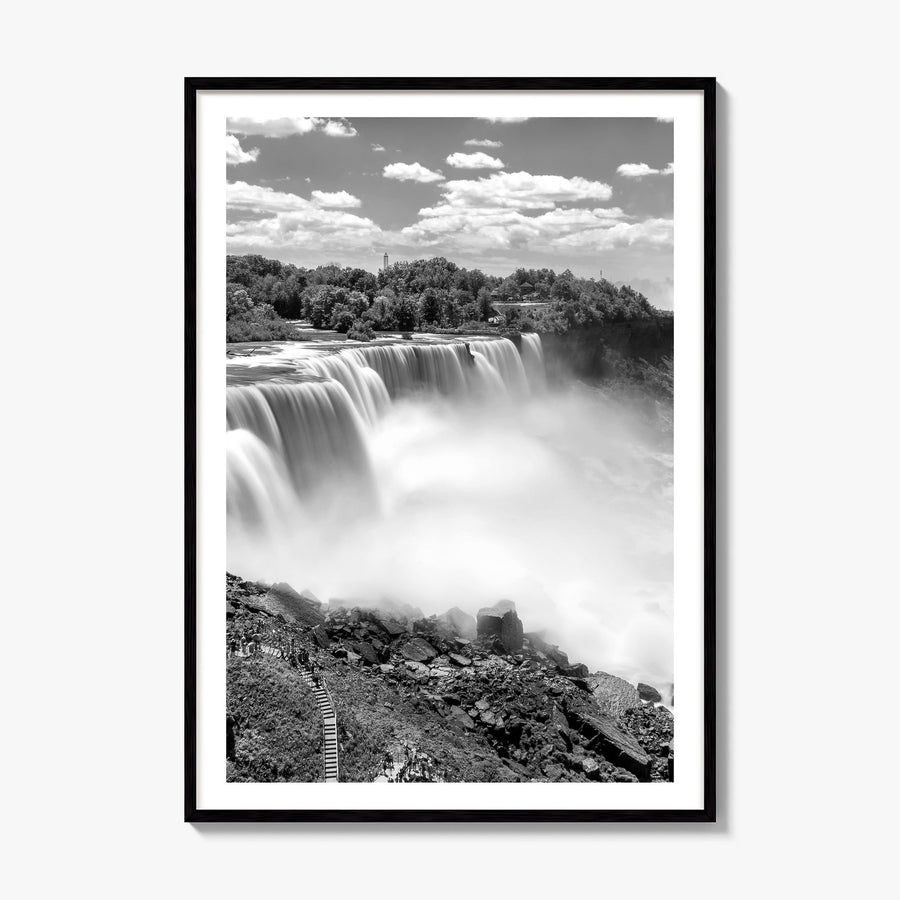 Niagara Falls Photo Poster, framed poster mockup, white border