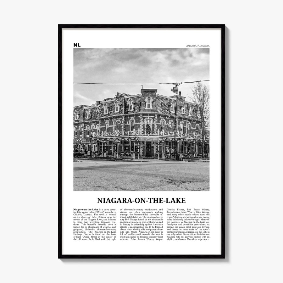 Niagara-on-the-Lake Newspaper Poster, framed poster mockup
