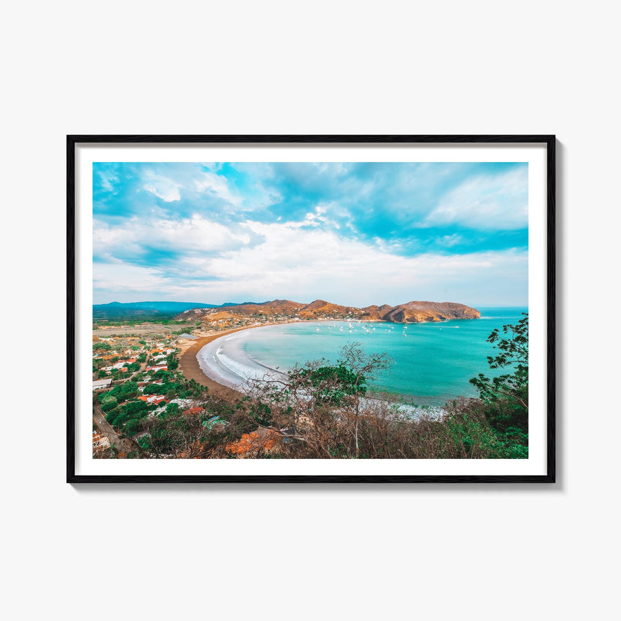 Nicaragua colorful photo poster of Central America – horizontal wall art, unframed print shown in interior mockup